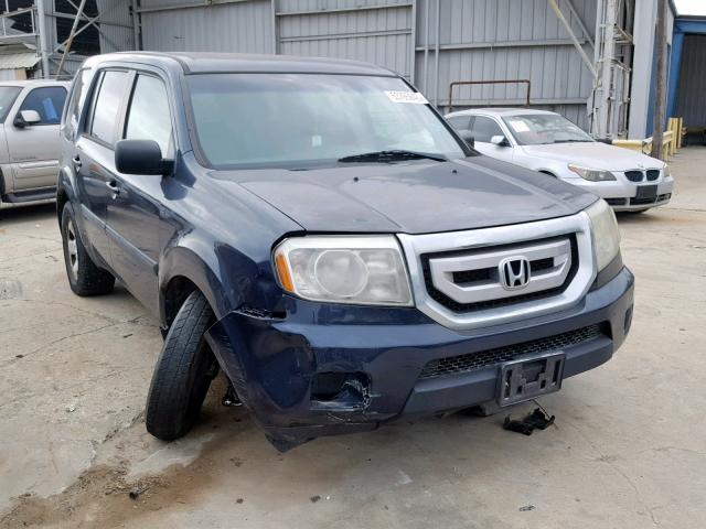 5FNYF3H2XBB025873 - 2011 HONDA PILOT LX BLUE photo 1