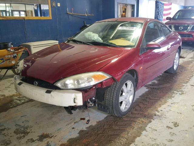 1ZWFT61L625624221 - 2002 MERCURY COUGAR V6 MAROON photo 2