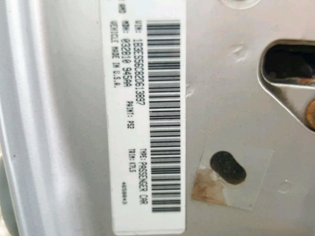 1B3ES56C82D613897 - 2002 DODGE NEON ES SILVER photo 10