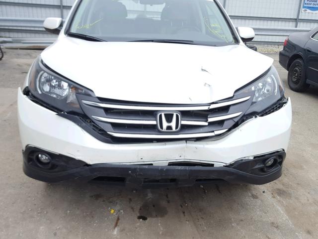 5J6RM4H78EL065795 - 2014 HONDA CR-V EXL WHITE photo 9