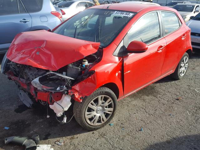 JM1DE1KZ0E0186537 - 2014 MAZDA MAZDA2 SPO RED photo 2