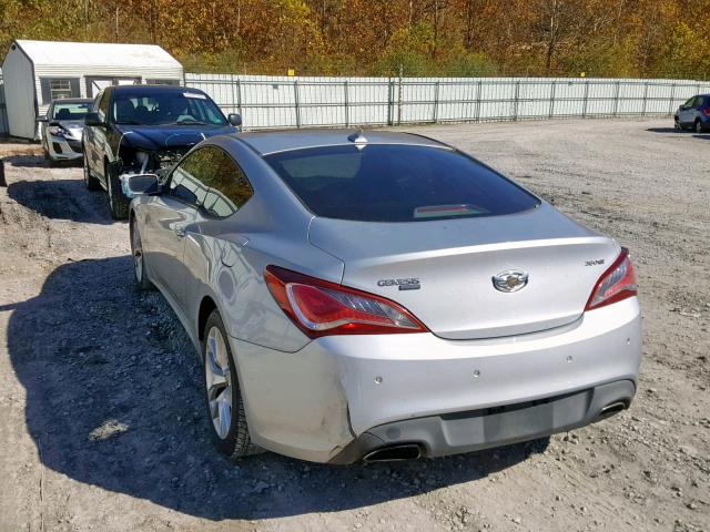 KMHHU6KJXDU080059 - 2013 HYUNDAI GENESIS CO SILVER photo 3