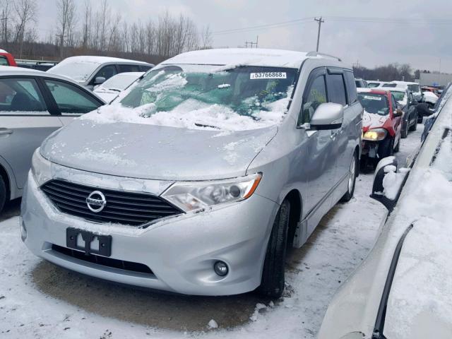 JN8AE2KP6C9045282 - 2012 NISSAN QUEST S SILVER photo 2