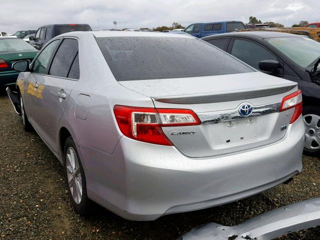 4T1BD1FK7DU089118 - 2013 TOYOTA CAMRY HYBR SILVER photo 3