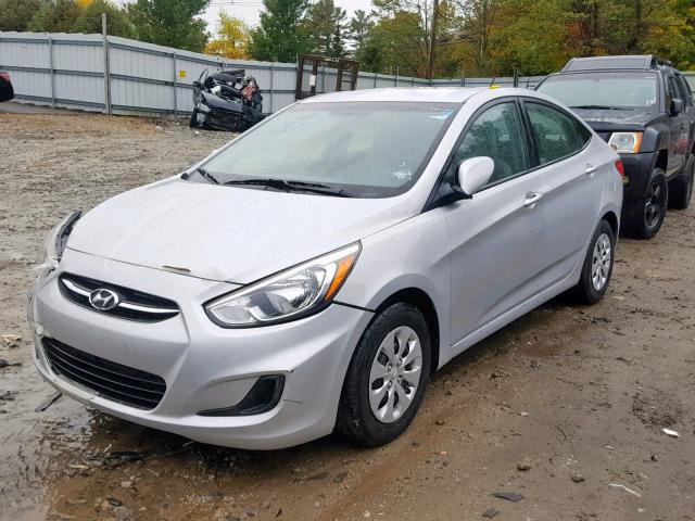 KMHCT4AE8GU014524 - 2016 HYUNDAI ACCENT SE SILVER photo 2