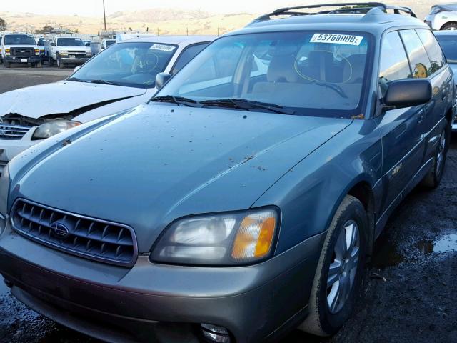 4S3BH675137607669 - 2003 SUBARU LEGACY OUT GREEN photo 2