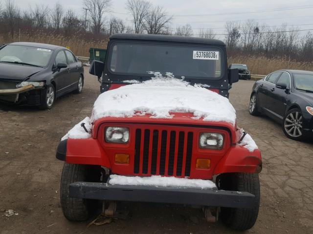 1J4FY19P4SP316935 - 1995 JEEP WRANGLER / RED photo 10