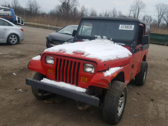 1J4FY19P4SP316935 - 1995 JEEP WRANGLER / RED photo 2