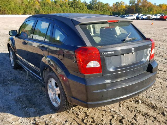 1B3HB48B07D535733 - 2007 DODGE CALIBER SX BLACK photo 3