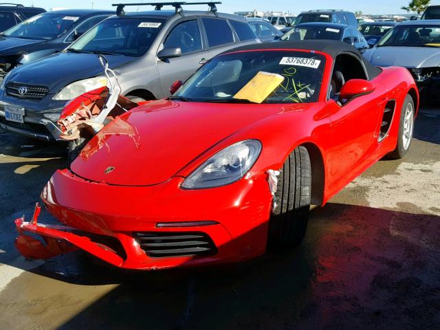 WP0CA2A86JS210358 - 2018 PORSCHE BOXSTER RED photo 2