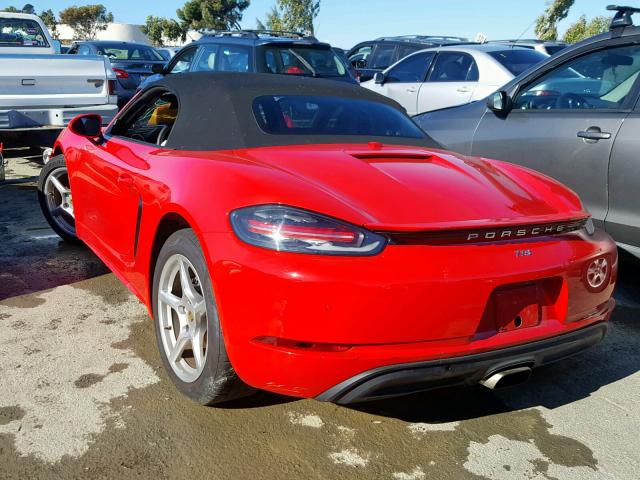 WP0CA2A86JS210358 - 2018 PORSCHE BOXSTER RED photo 3