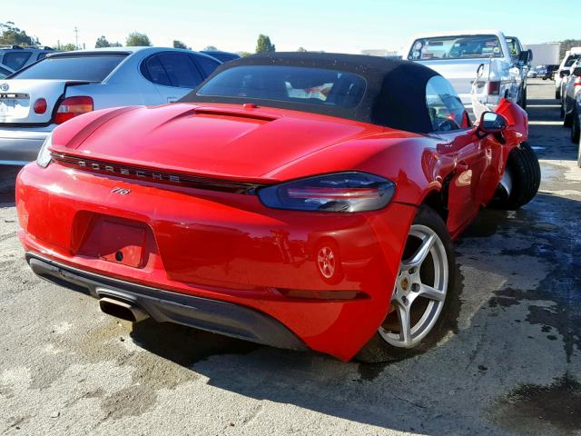 WP0CA2A86JS210358 - 2018 PORSCHE BOXSTER RED photo 4