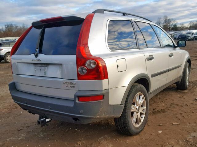 YV1CZ91H241130366 - 2004 VOLVO XC90 T6 SILVER photo 4