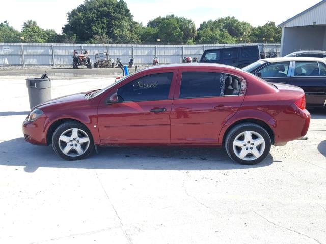 1G1AL58F487230198 - 2008 CHEVROLET COBALT LT MAROON photo 9