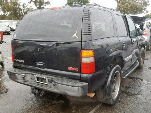 1GKEC13TX2R253659 - 2002 GMC YUKON BLACK photo 4