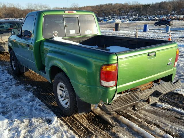 1FTYR10C5XPA04605 - 1999 FORD RANGER GREEN photo 3