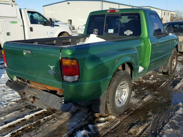 1FTYR10C5XPA04605 - 1999 FORD RANGER GREEN photo 4