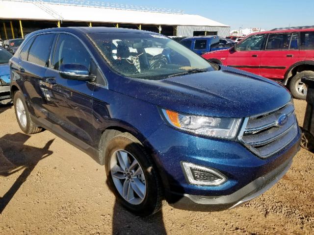 2FMPK3J87HBC65518 - 2017 FORD EDGE SEL BLUE photo 1