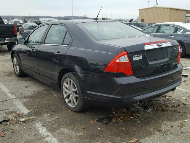 3FAHP0JG0AR389143 - 2010 FORD FUSION SEL BLACK photo 3