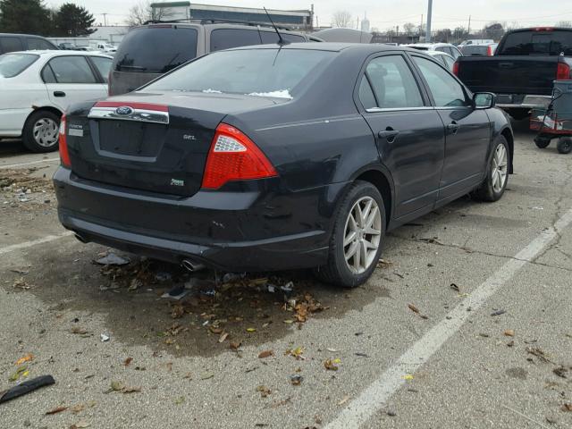 3FAHP0JG0AR389143 - 2010 FORD FUSION SEL BLACK photo 4