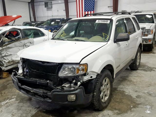 4F2CZ06198KM03770 - 2008 MAZDA TRIBUTE S WHITE photo 2