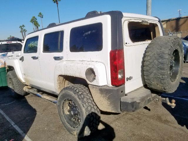 5GTDN136068126662 - 2006 HUMMER H3 WHITE photo 3