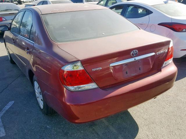 4T1BE32K85U068519 - 2005 TOYOTA CAMRY LE BURGUNDY photo 3