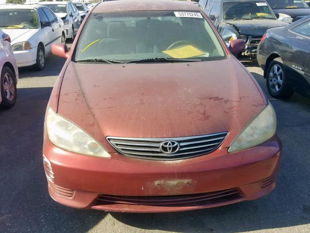 4T1BE32K85U068519 - 2005 TOYOTA CAMRY LE BURGUNDY photo 9