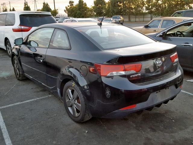 KNAFU6A24A5249890 - 2010 KIA FORTE EX BLACK photo 3