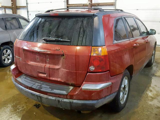 2C4GM68425R655433 - 2005 CHRYSLER PACIFICA T RED photo 4