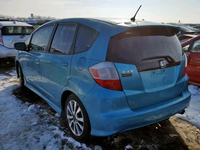 JHMGE8H53CC011235 - 2012 HONDA FIT SPORT BLUE photo 3