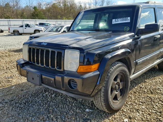 1J8HH48K76C203184 - 2006 JEEP COMMANDER BLACK photo 9