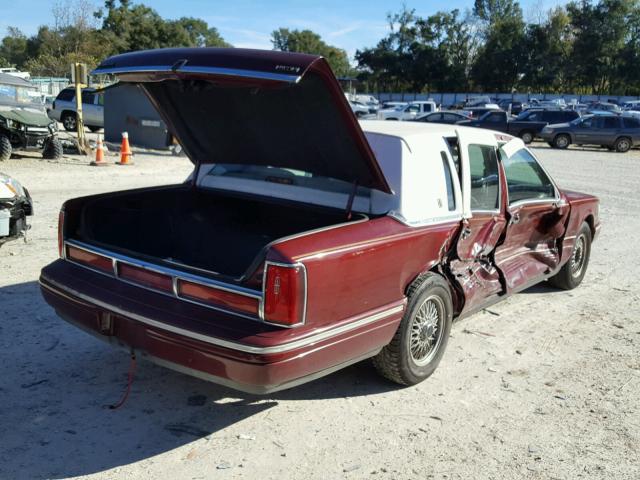 1LNLM82W0VY630185 - 1997 LINCOLN TOWN CAR S BURGUNDY photo 4