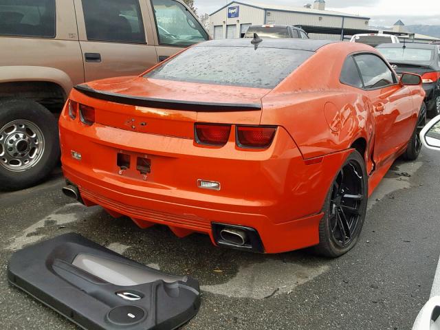 2G1FK1EJ1A9120742 - 2010 CHEVROLET CAMARO SS ORANGE photo 4