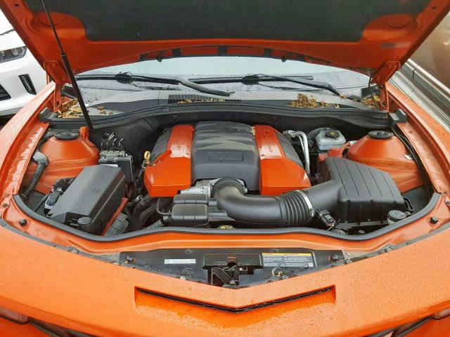 2G1FK1EJ1A9120742 - 2010 CHEVROLET CAMARO SS ORANGE photo 7