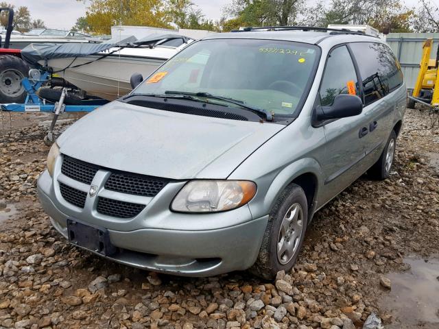 1D4GP24313B229096 - 2003 DODGE GRAND CARA GREEN photo 2