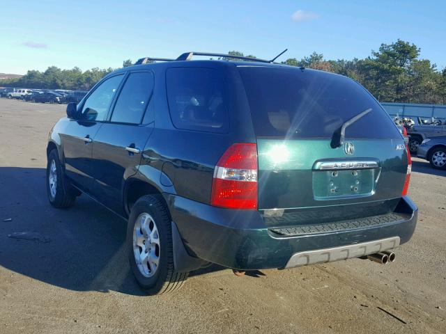 2HNYD18631H542495 - 2001 ACURA MDX TOURIN GREEN photo 3