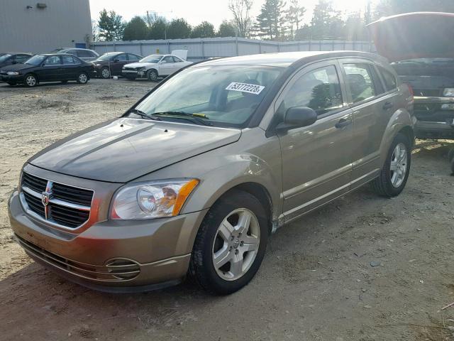 1B3HB48BX7D314611 - 2007 DODGE CALIBER SX TAN photo 2