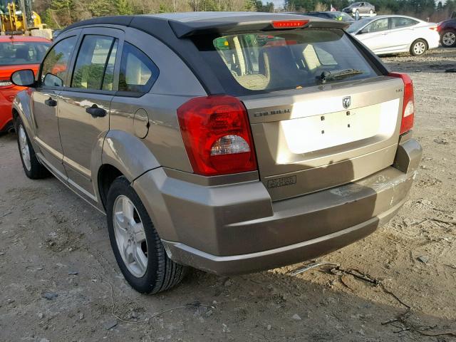 1B3HB48BX7D314611 - 2007 DODGE CALIBER SX TAN photo 3