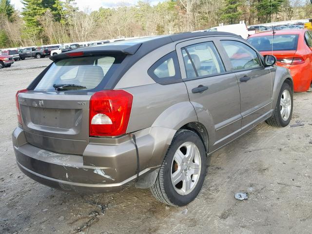 1B3HB48BX7D314611 - 2007 DODGE CALIBER SX TAN photo 4