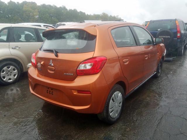 ML32A3HJ2JH004268 - 2018 MITSUBISHI MIRAGE ES ORANGE photo 4