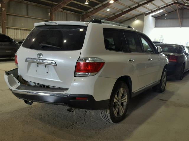 5TDYK3EHXCS088182 - 2012 TOYOTA HIGHLANDER WHITE photo 4