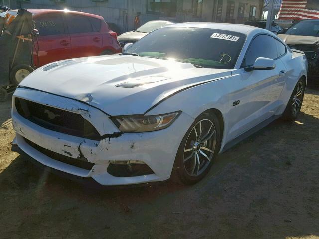 1FA6P8CF1G5237619 - 2016 FORD MUSTANG GT WHITE photo 2