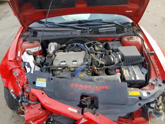 1G2NW52E3XM852540 - 1999 PONTIAC GRAND AM G RED photo 7