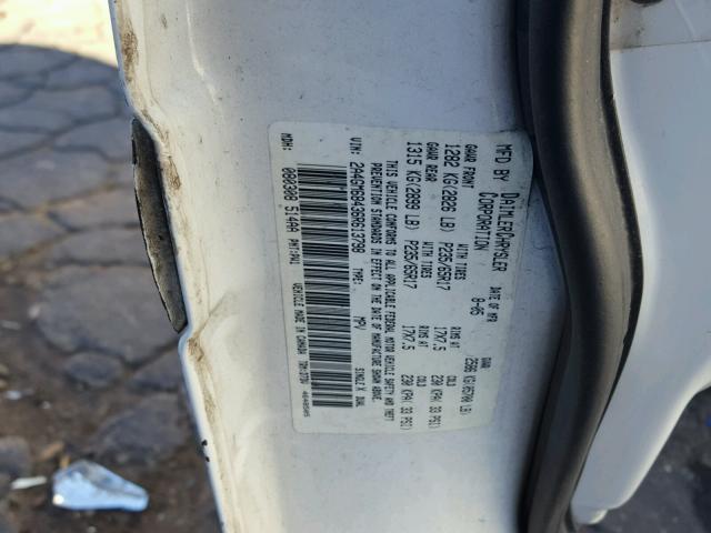 2A4GM68436R613798 - 2006 CHRYSLER PACIFICA T WHITE photo 10