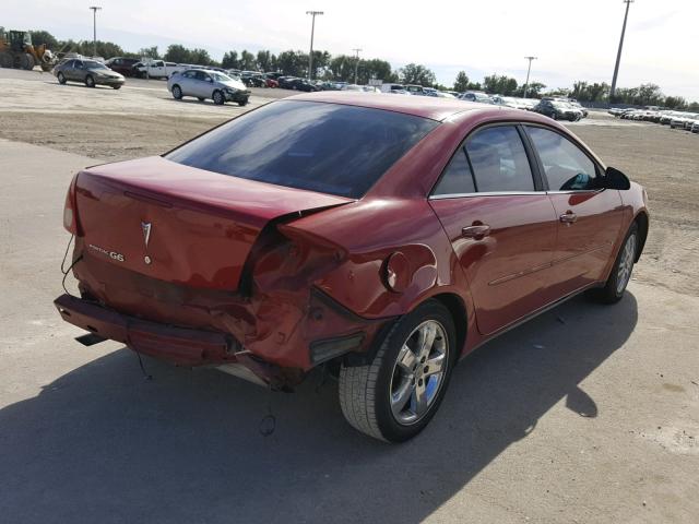 1G2ZF55B864261959 - 2006 PONTIAC G6 SE RED photo 4