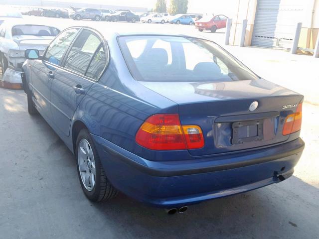 WBAEU334X2PF67823 - 2002 BMW 325 XI BLUE photo 3