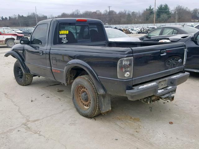 1FTYR10U83TA25541 - 2003 FORD RANGER BLACK photo 3