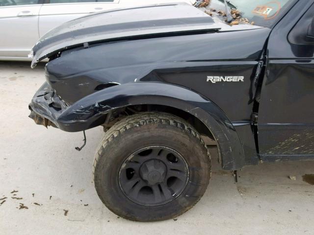 1FTYR10U83TA25541 - 2003 FORD RANGER BLACK photo 9