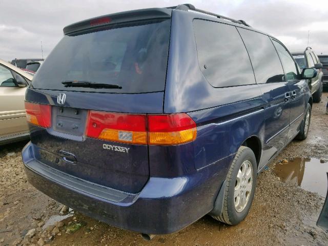 5FNRL18973B044901 - 2003 HONDA ODYSSEY EX BLUE photo 4